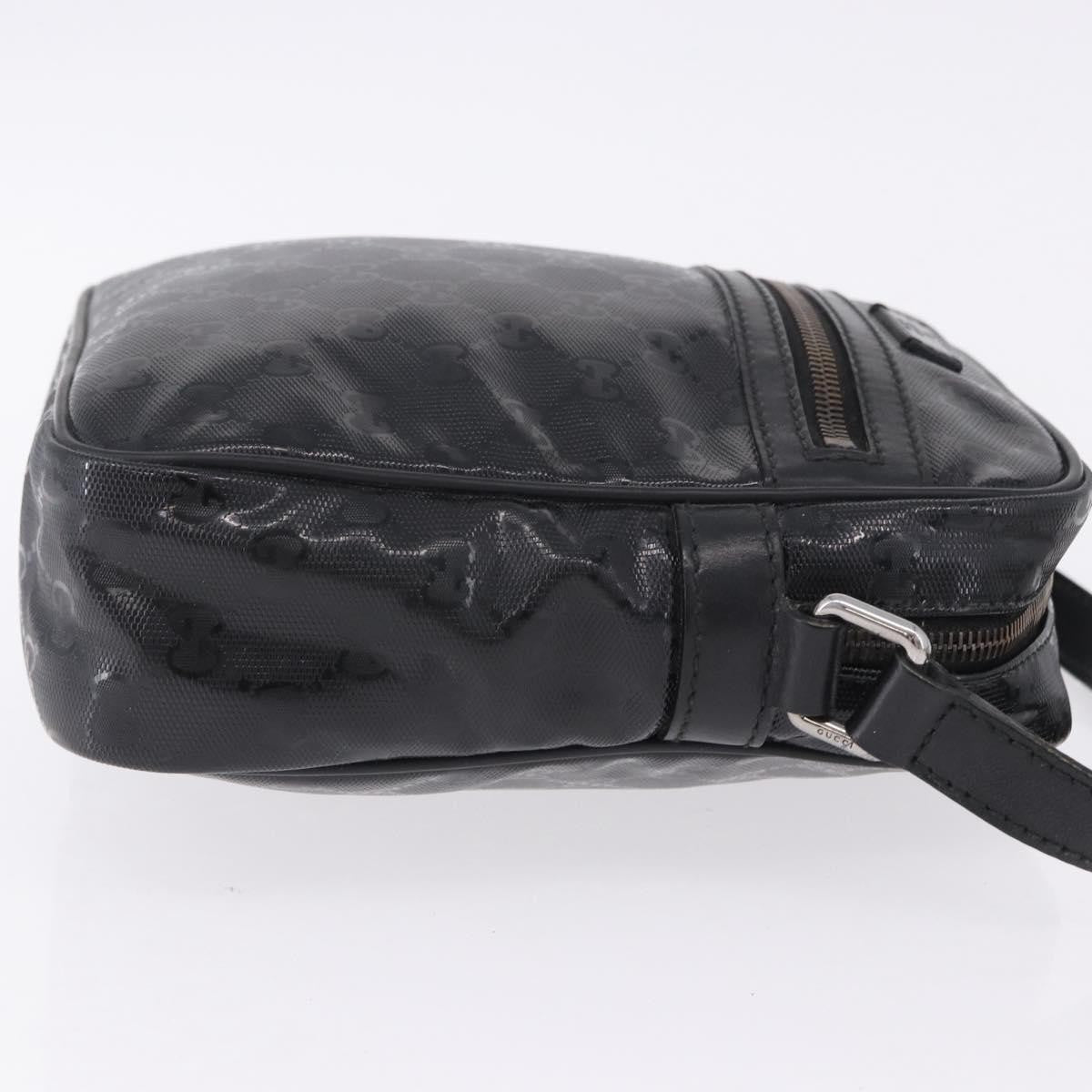 Gucci Zip Gg Imprime Black Canvas Shoulder Bag Bag (Pre-Owned)