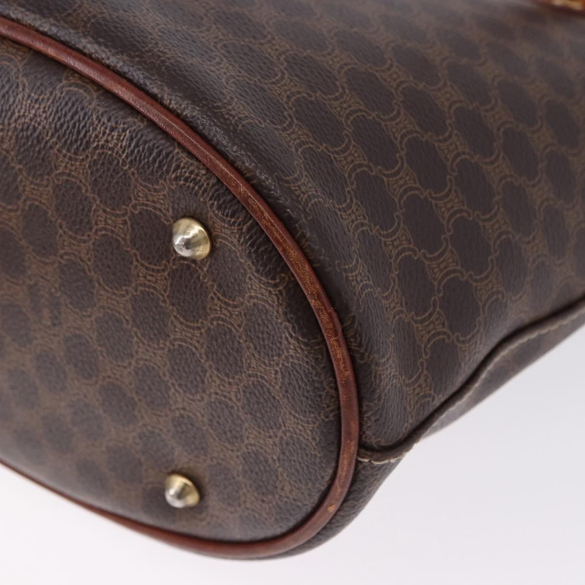 Celine Vintage Macadam Canvas Brown Canvas Handbag (Pre-Owned)
