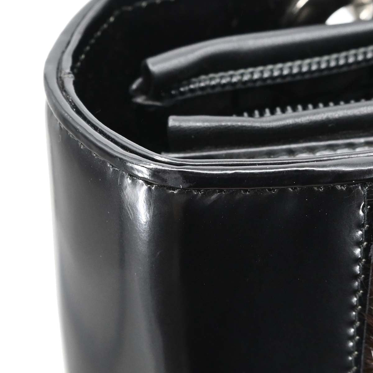 Christian Dior Lady Dior Soft Zip Cannage Stitch Leather Black Pony_Style_Calfskin Tote Bag Bag (Pre-Owned)