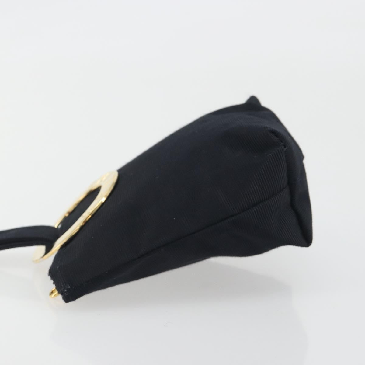 Celine Circle Logo Pouch Canvas Black Canvas Clutche & Pouche Bag (Pre-Owned)