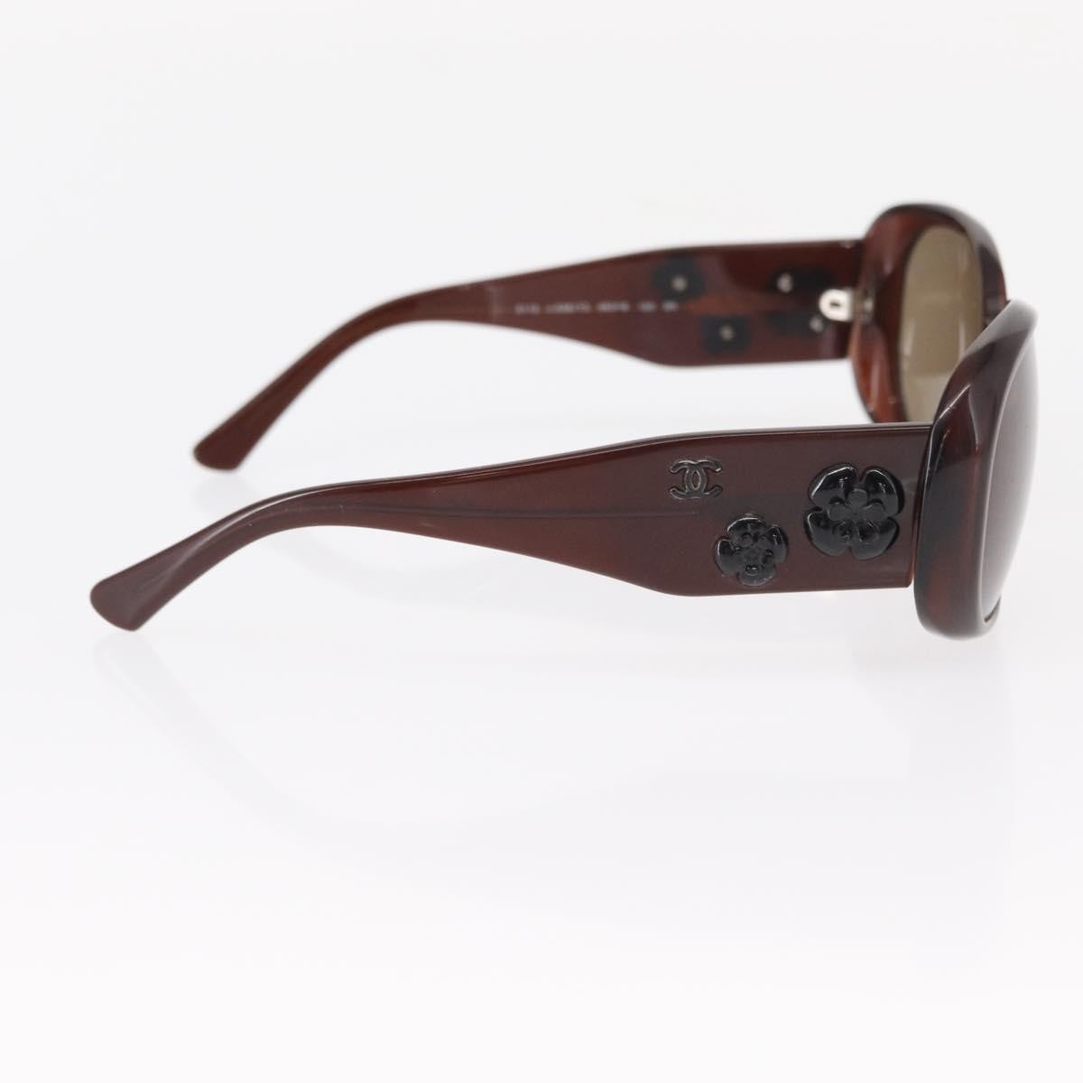 Chanel Camélia Plastic Brown Plastic Sunglasse Accessory (Pre-Owned)