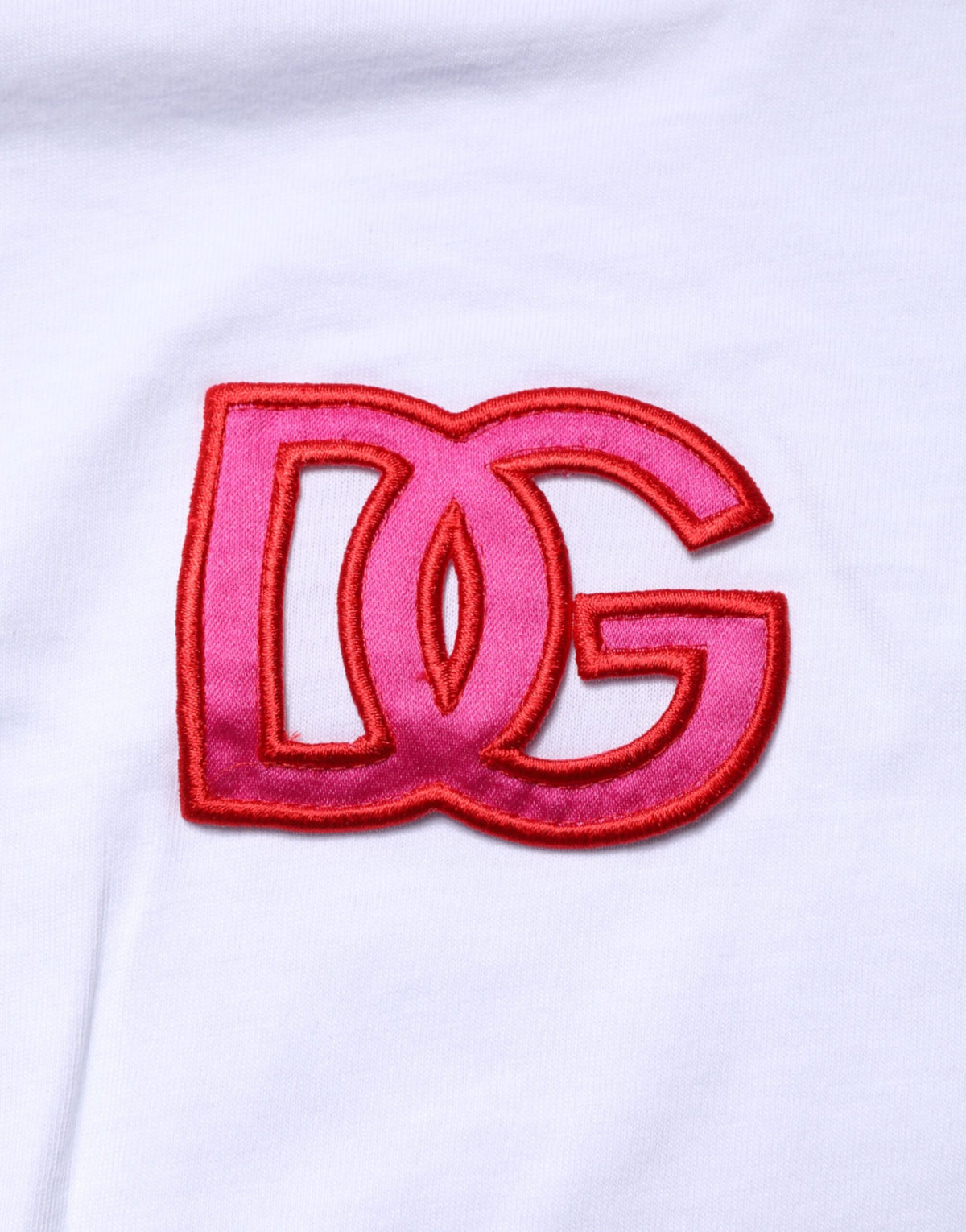 Dolce & Gabbana White DG Logo Crew Neck Short Sleeves Women's T-shirt (Pre-Owned)