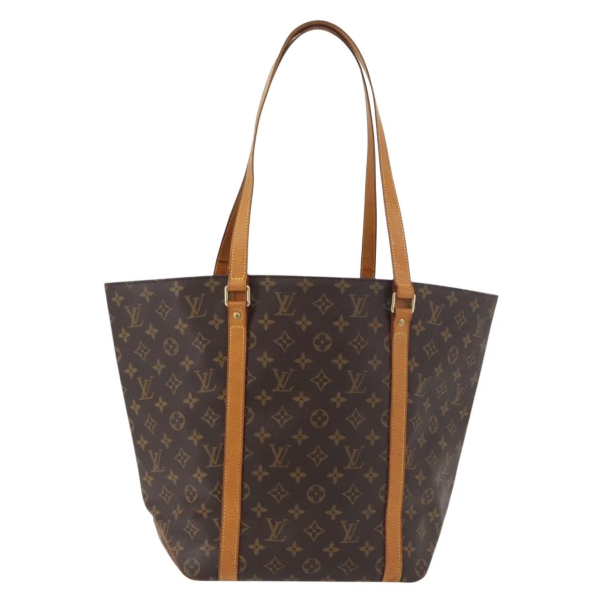 Louis Vuitton Shopping Sac Monogram Canvas Brown Canvas Handbag (Pre-Owned)
