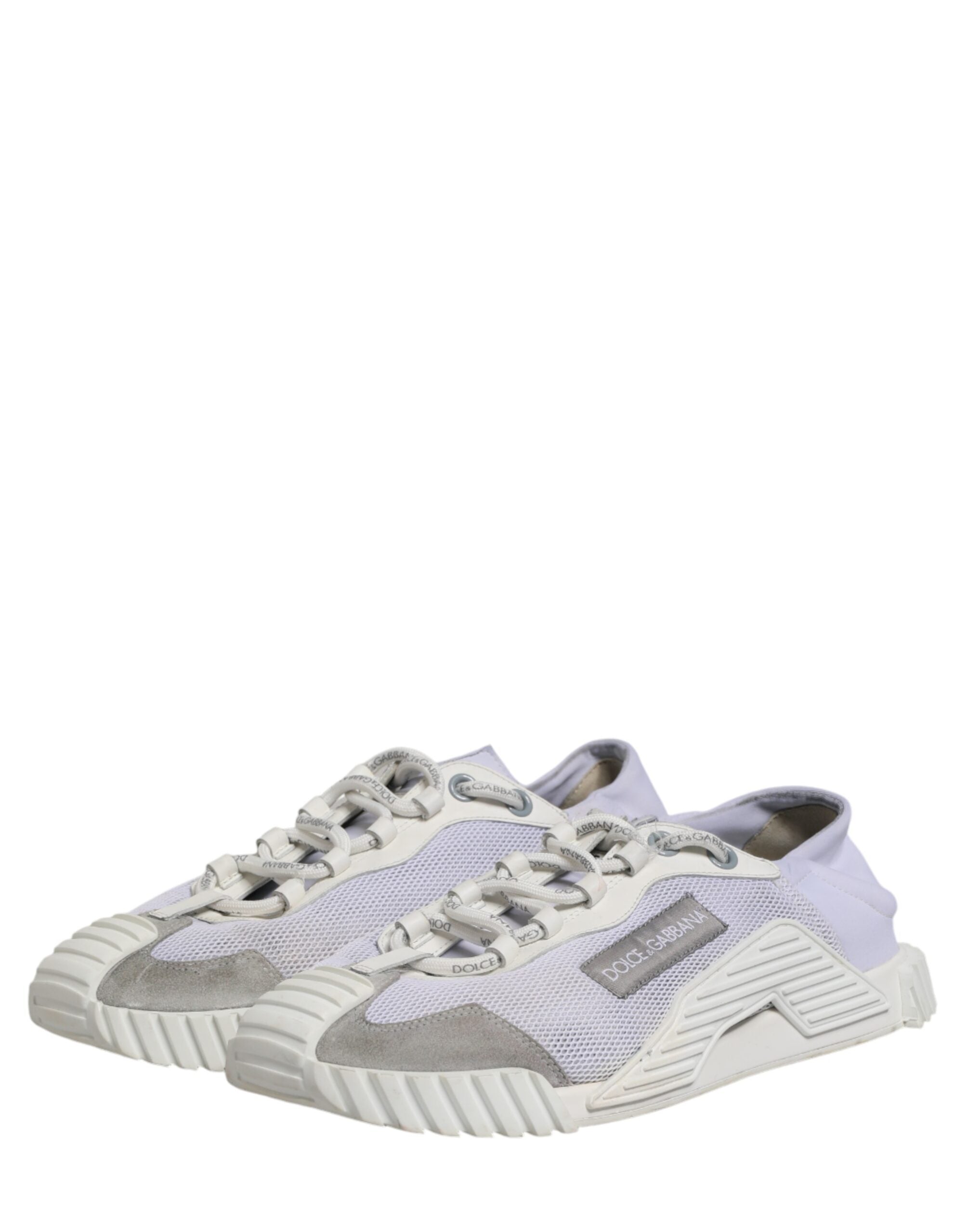 Dolce & Gabbana White Lace Up Low Top NS1 Sneakers Men Men's Shoes (Pre-Owned)