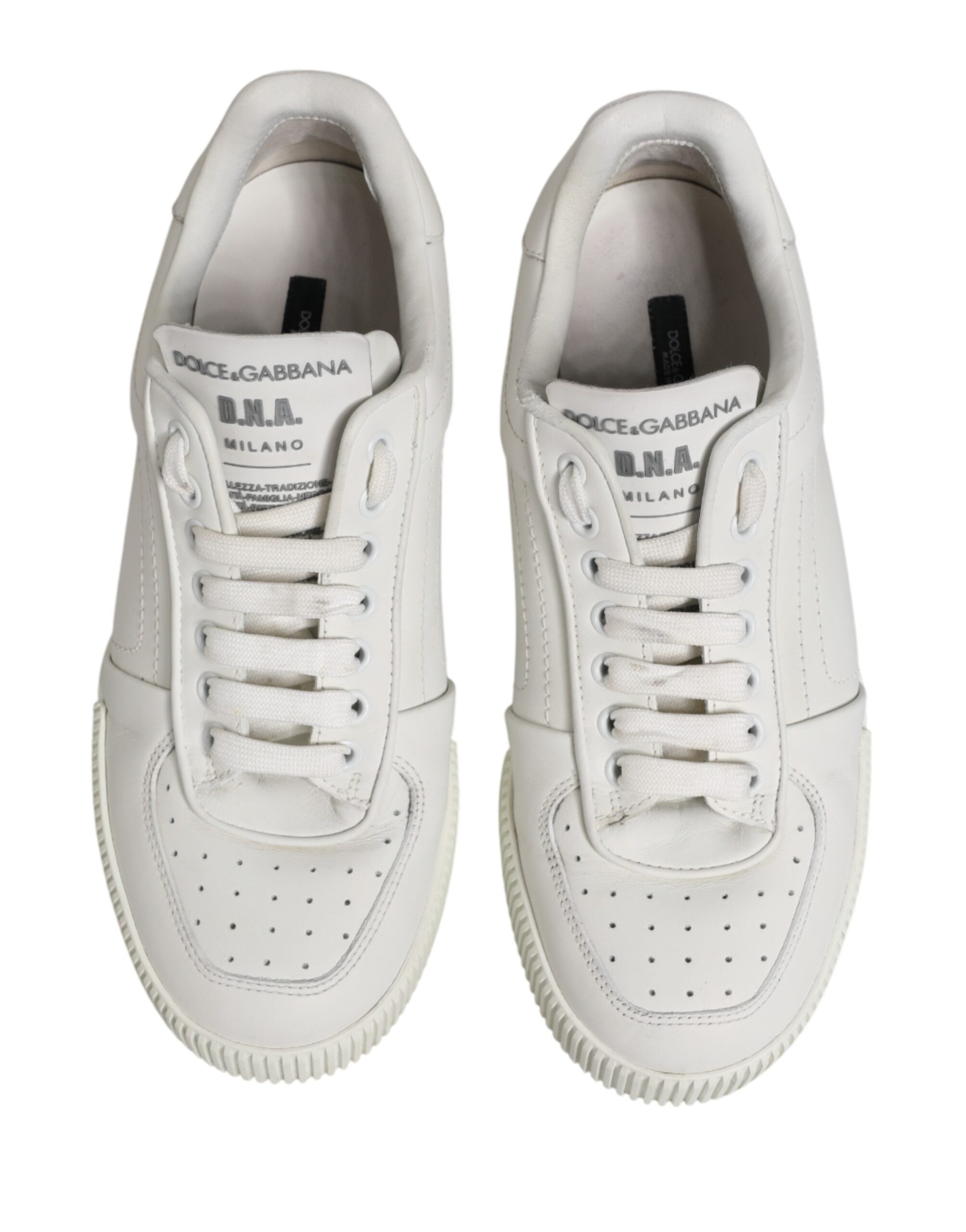 Dolce & Gabbana White MIAMI Calf Low Top Men Sneakers  Men's Shoes (Pre-Owned)