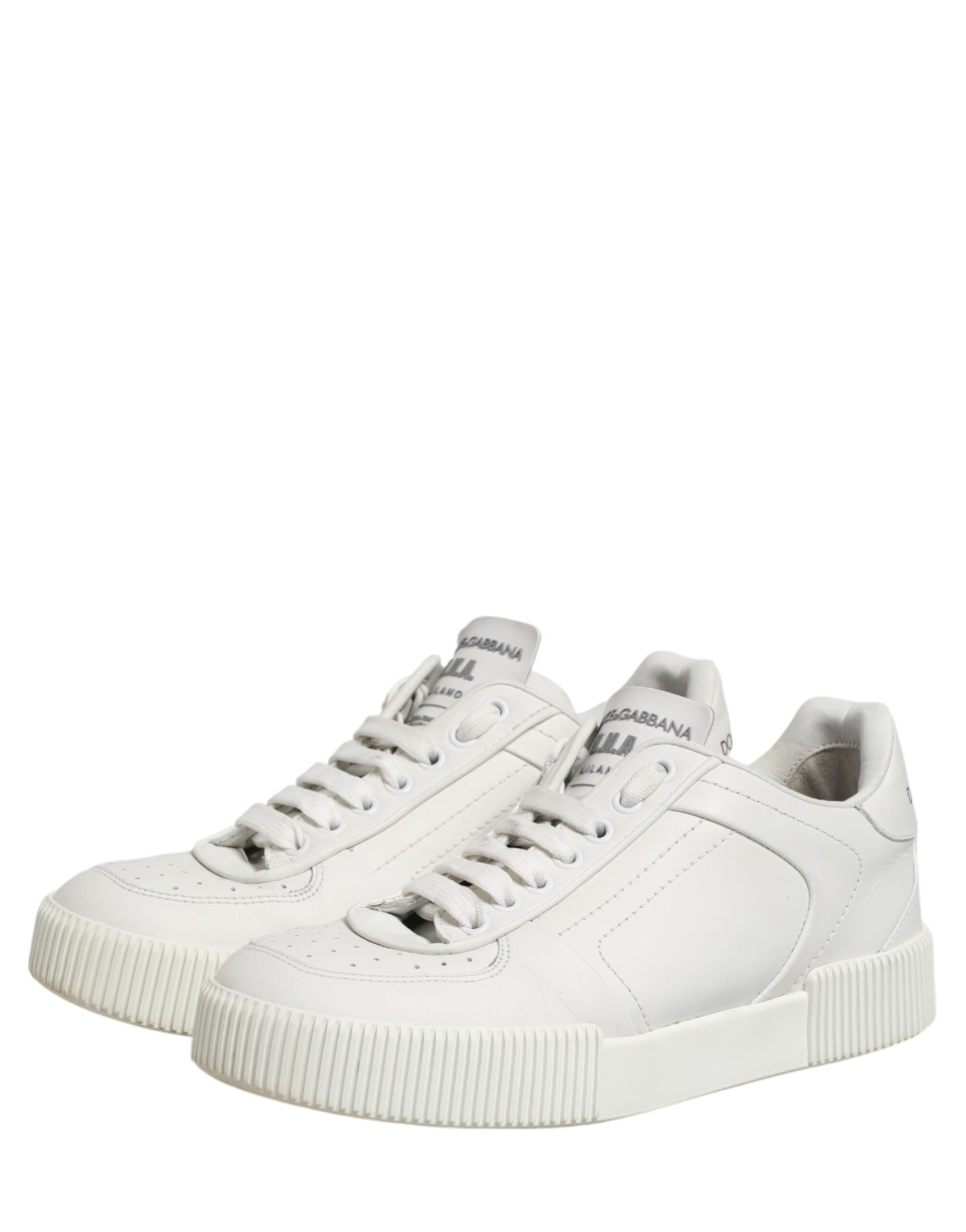 Dolce & Gabbana White MIAMI Calf Low Top Men Sneakers  Men's Shoes (Pre-Owned)