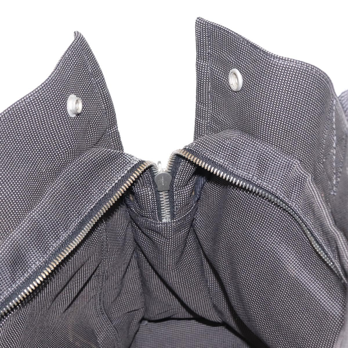 Hermes Fourre-Tout Herline Canvas Gray Canvas Tote Bag Bag (Pre-Owned)
