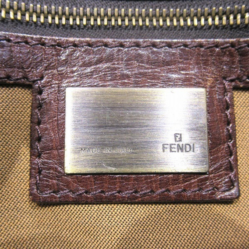 Fendi Brown Canvas Handbag (Pre-Owned)