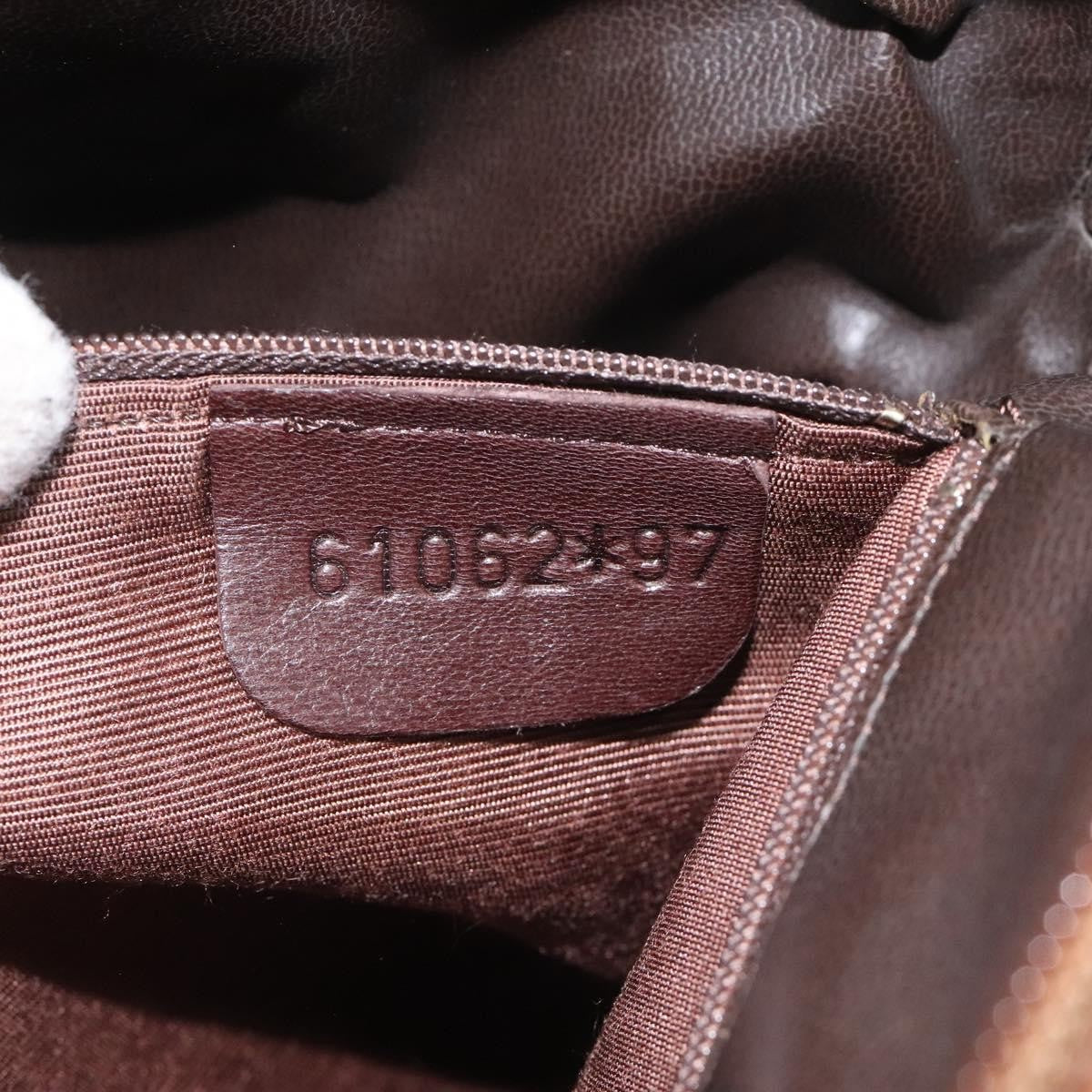 Bally Vintage Quilted Leather Brown Leather Handbag (Pre-Owned)