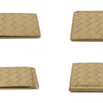 Bottega Veneta Intrecciato Camel Leather Wallet  (Pre-Owned)