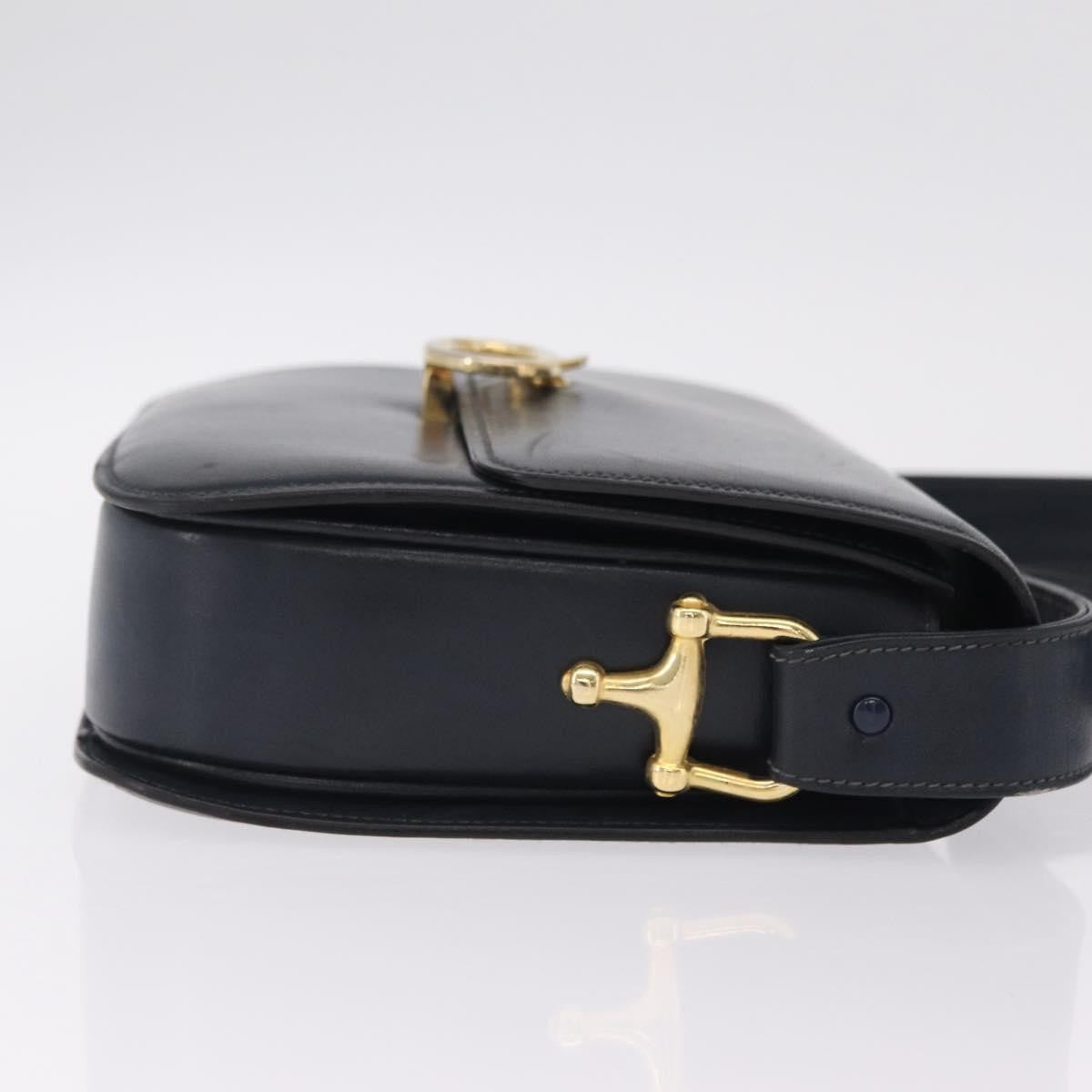 Celine Shoulder Leather Navy Leather Shoulder Bag Bag (Pre-Owned)