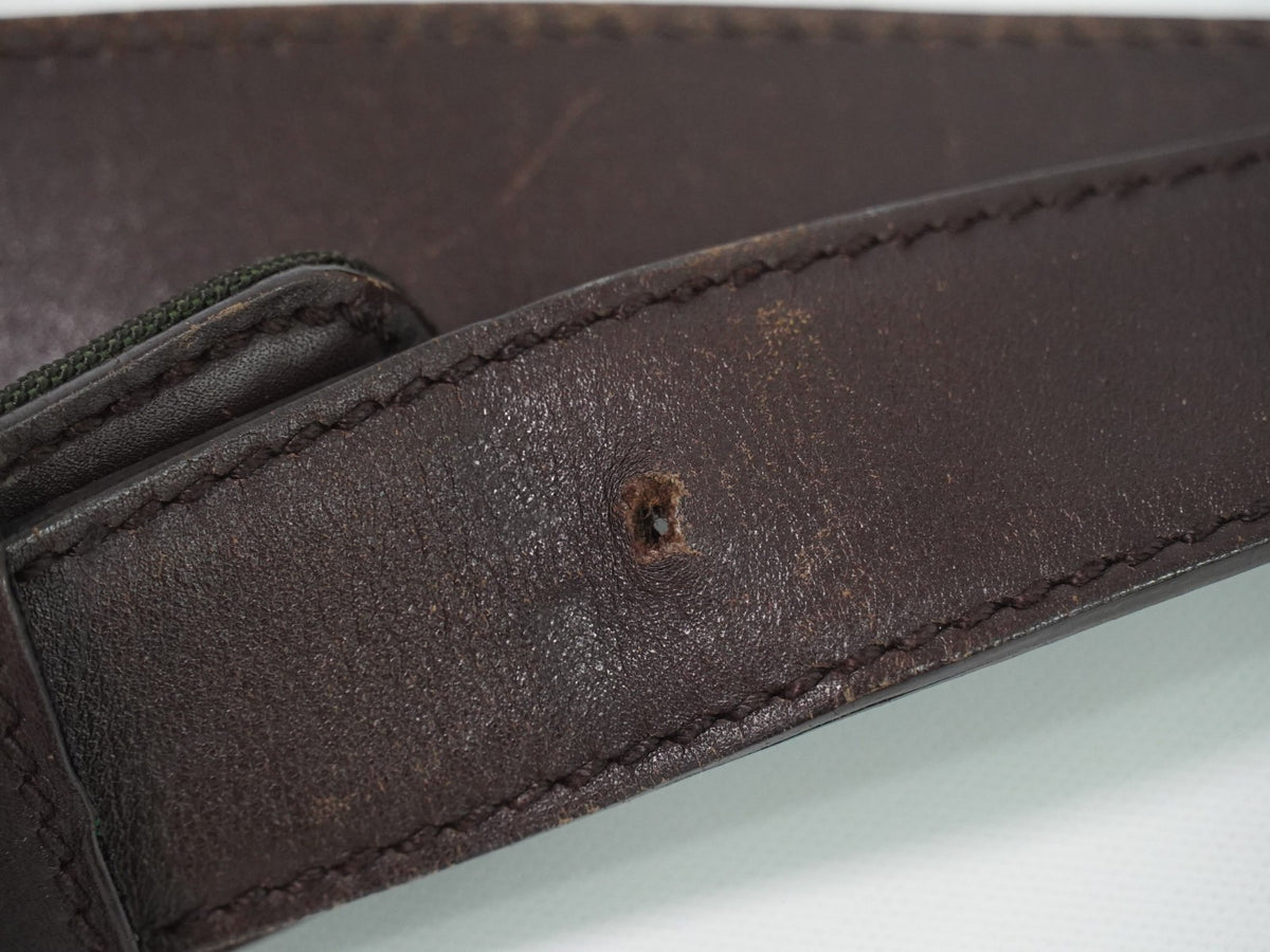 Gucci Flap Messenger Bag (Outlet) Guccissima Leather Brown Leather Shoulder Bag Bag (Pre-Owned)