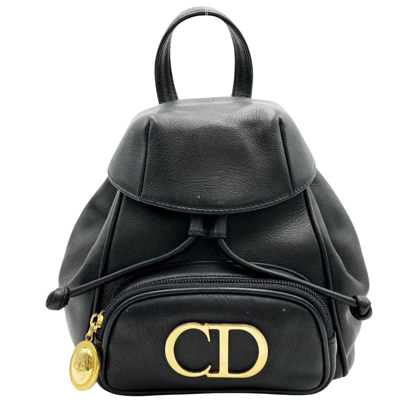 Dior Black Leather Backpack Bag (Pre-Owned)