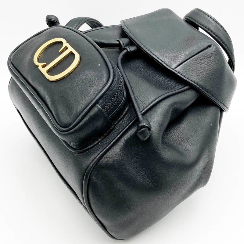 Dior Black Leather Backpack Bag (Pre-Owned)
