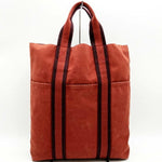 Hermès Red Canvas Tote Bag (Pre-Owned)