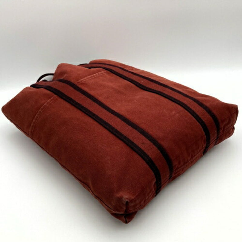 Hermès Red Canvas Tote Bag (Pre-Owned)