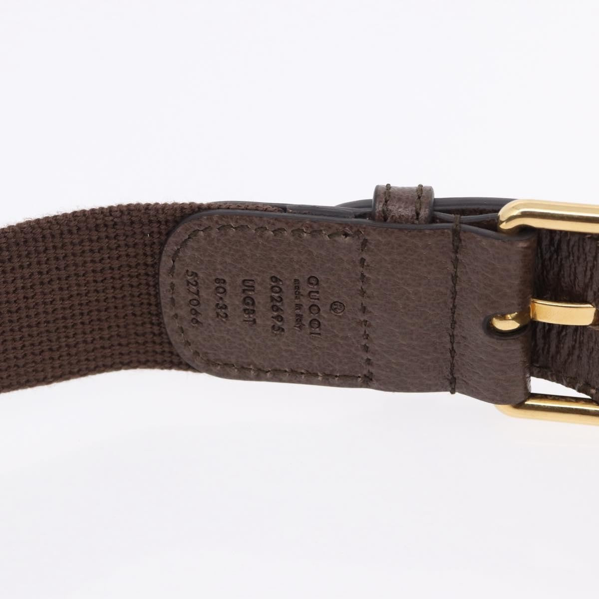 Gucci Aria 100Th Anniversary Belt Printed Leather Brown Leather Clutche & Pouche Bag (Pre-Owned)