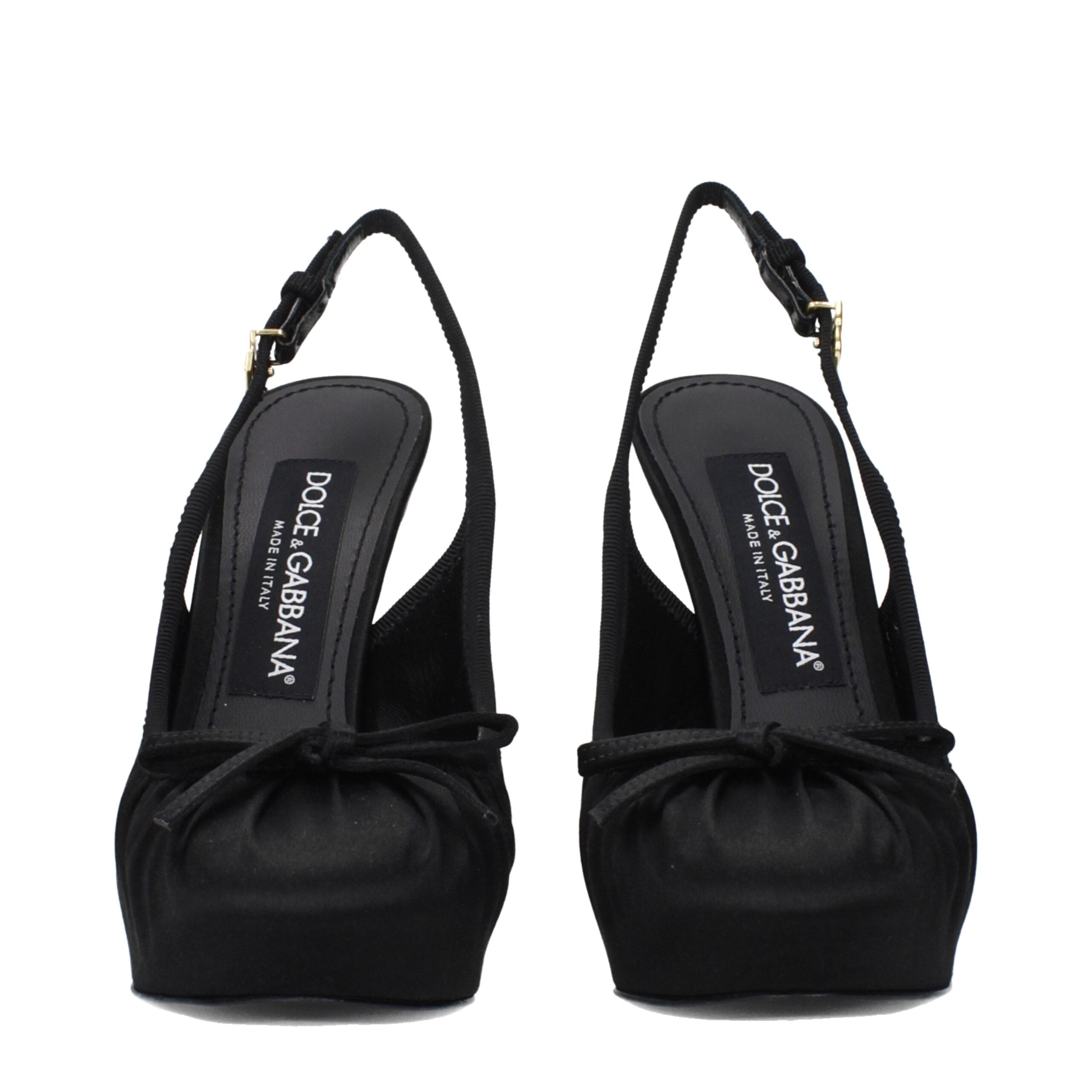 Dolce & Gabbana Black Satin High Heel Women's Pumps