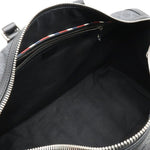 Gucci Gg Supreme Black Leather Travel Bag (Pre-Owned)