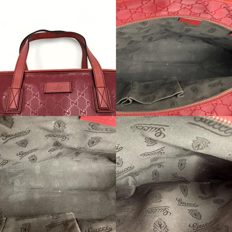 Gucci Gg Imprimé Red Canvas Tote Bag (Pre-Owned)
