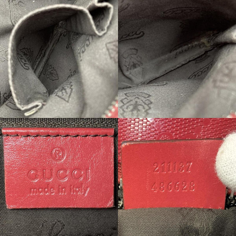 Gucci Gg Imprimé Red Canvas Tote Bag (Pre-Owned)