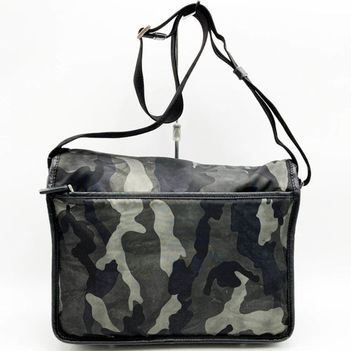 Prada Grey Synthetic Shoulder Bag (Pre-Owned)