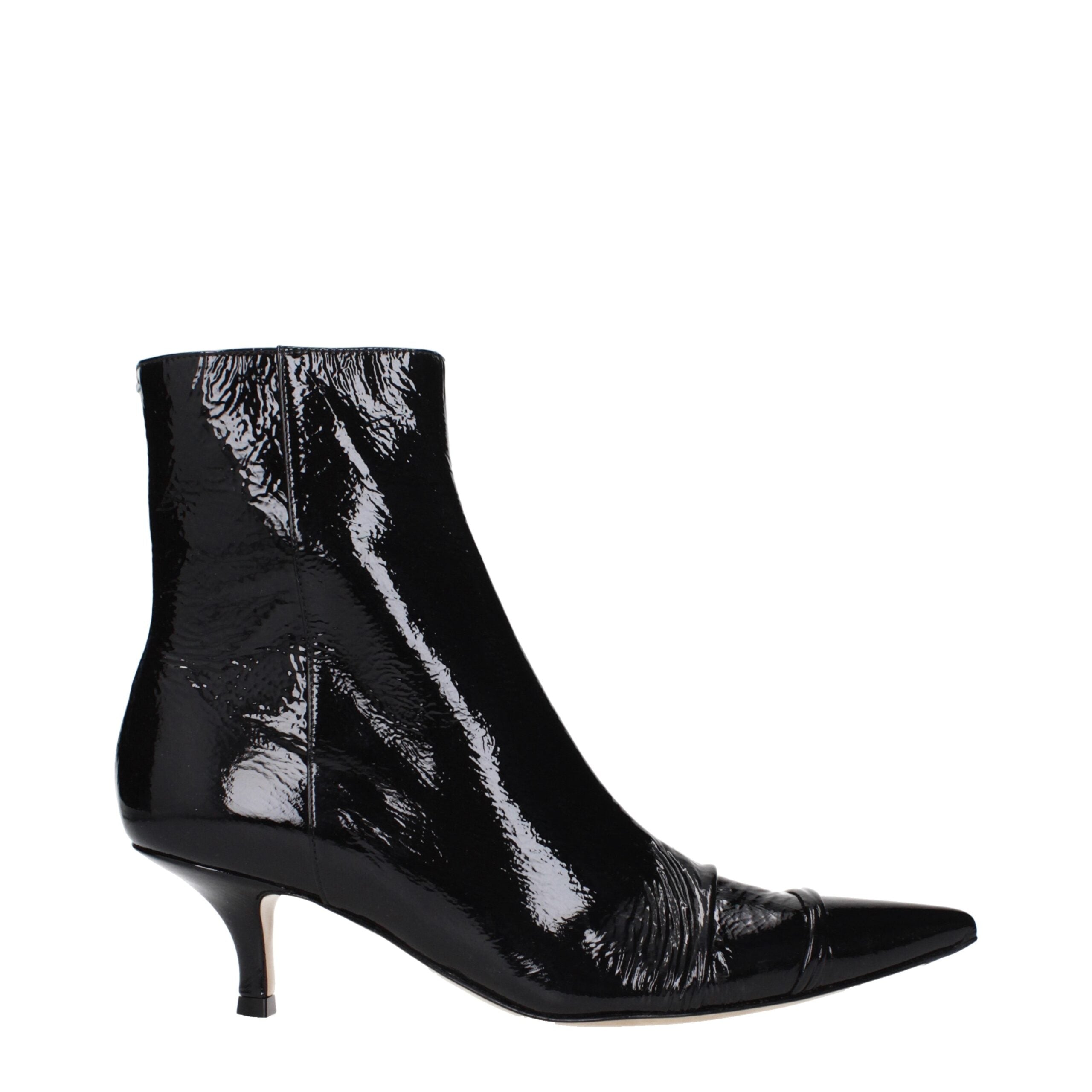 Maison Margiela Black Leather Ankle Women's Boots