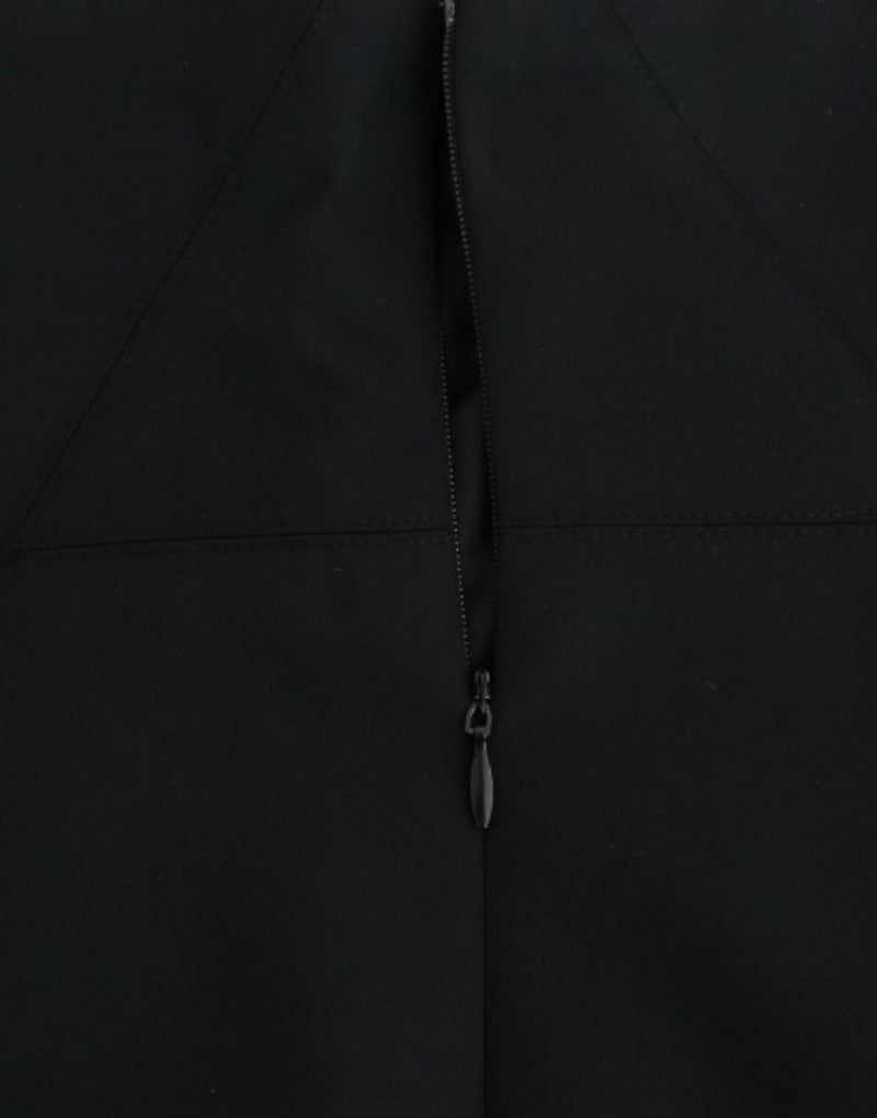 Cavalli Elegant Black Pleated Lace A-Line Women's Skirt