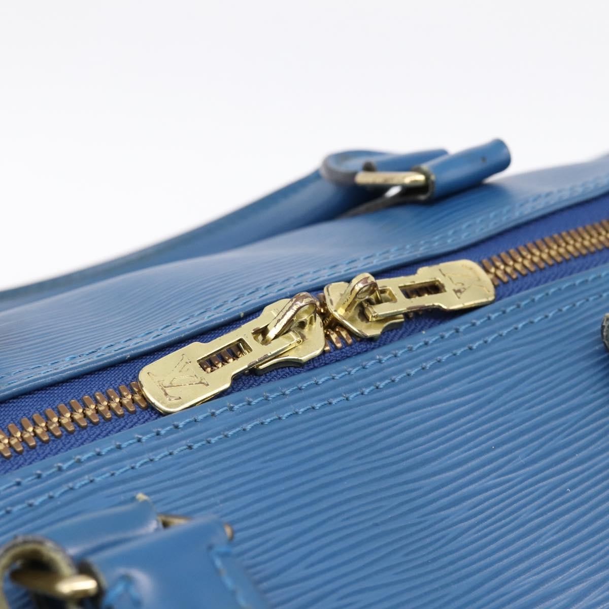 Louis Vuitton Keepall Epi Leather Blue Leather Travel Bag Bag (Pre-Owned)