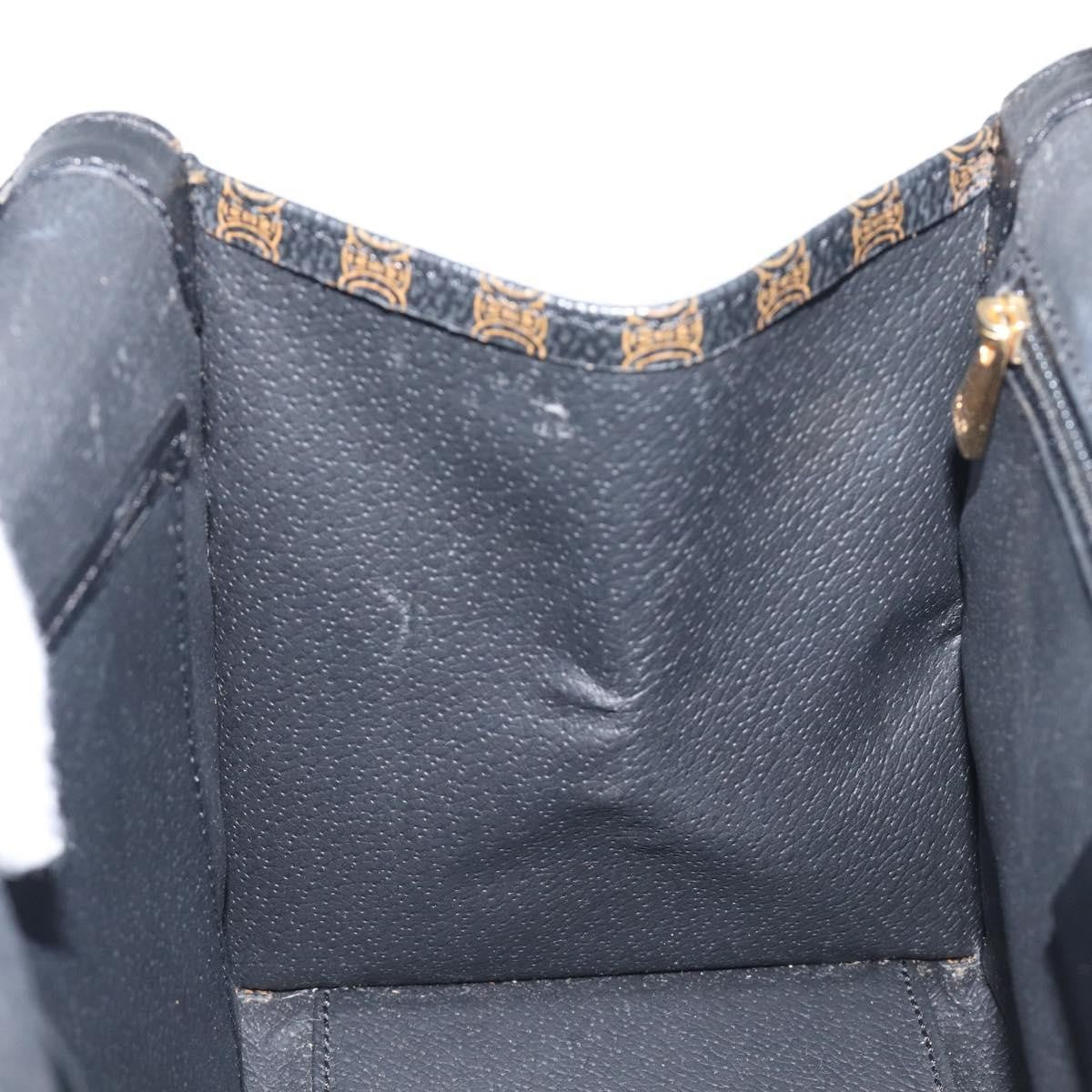 Celine Vintage Macadam Canvas Black Pvc Tote Bag Bag (Pre-Owned)