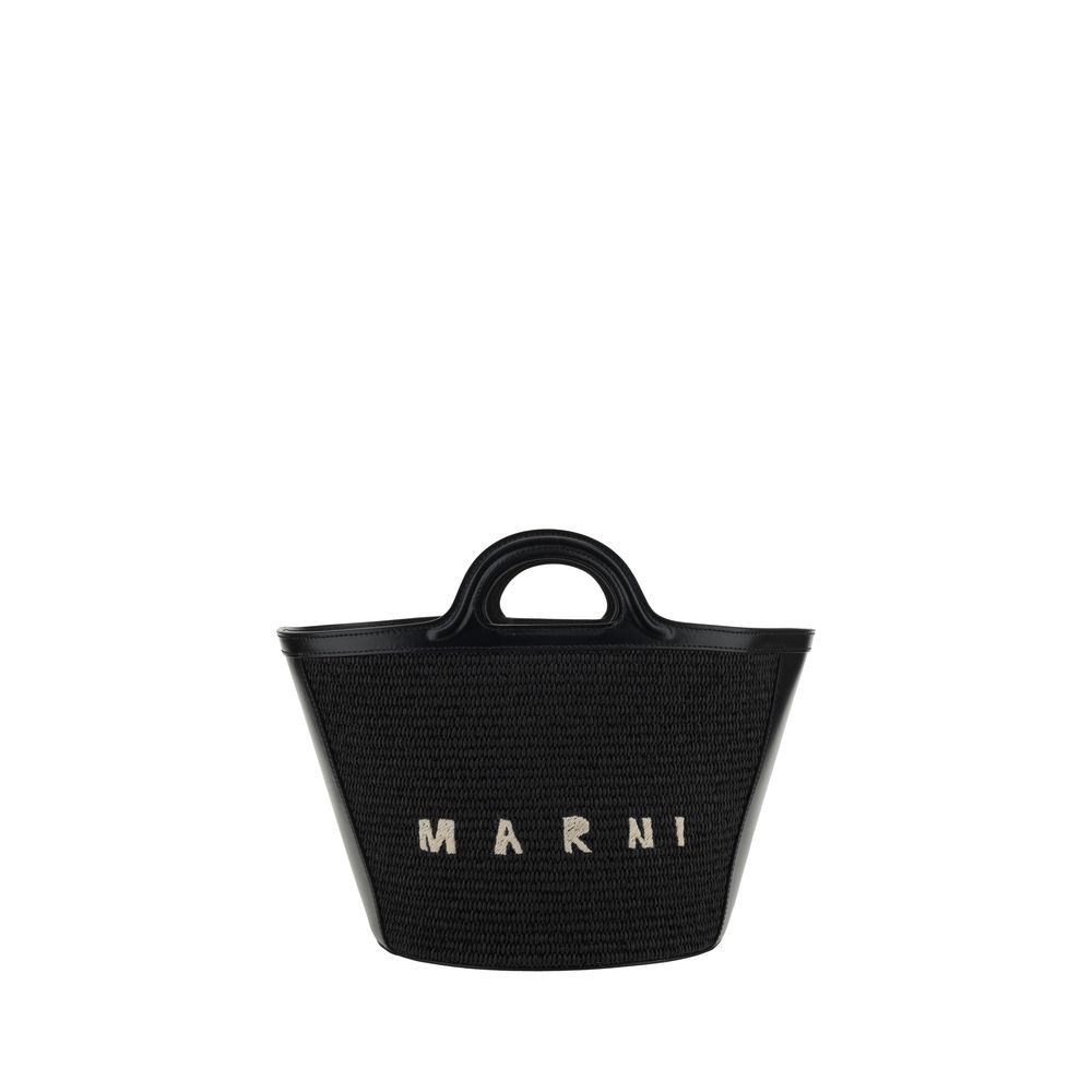 Marni Black Cotton Shoulder Women's Bag