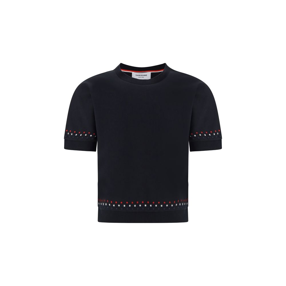 Thom Browne Black Cotton Women's T-Shirt