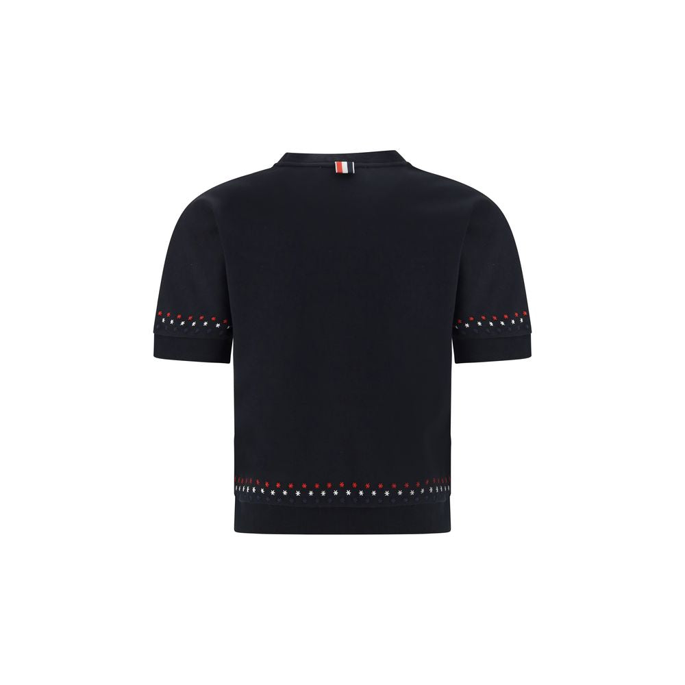 Thom Browne Black Cotton Women's T-Shirt