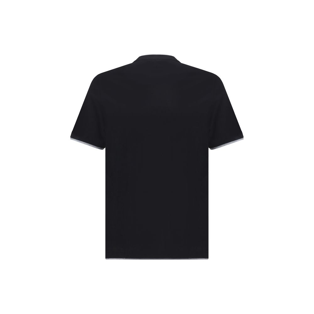 Brunello Cucinelli Black Cotton Men's T-Shirt