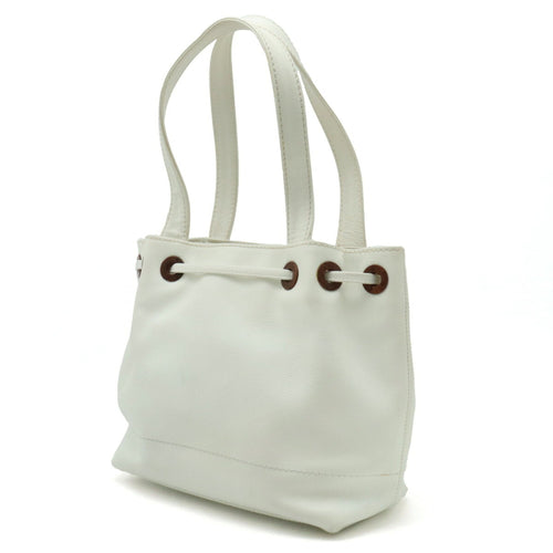 Chanel White Leather Tote Bag (Pre-Owned)