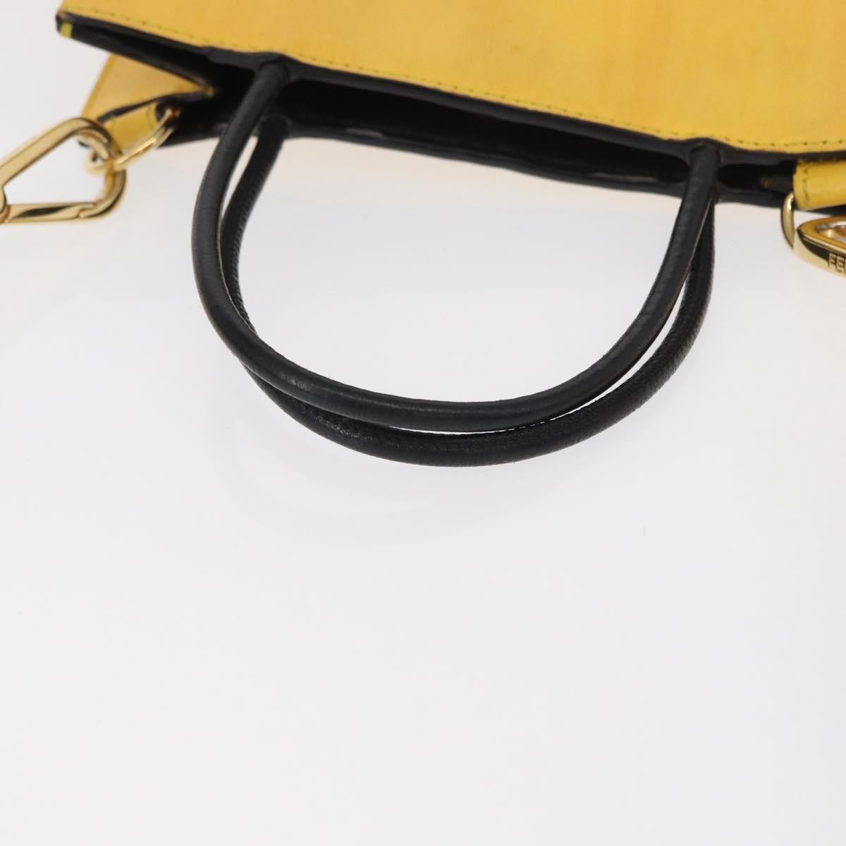 Fendi Pack Shopping Tote Leather Yellow Leather Handbag (Pre-Owned)