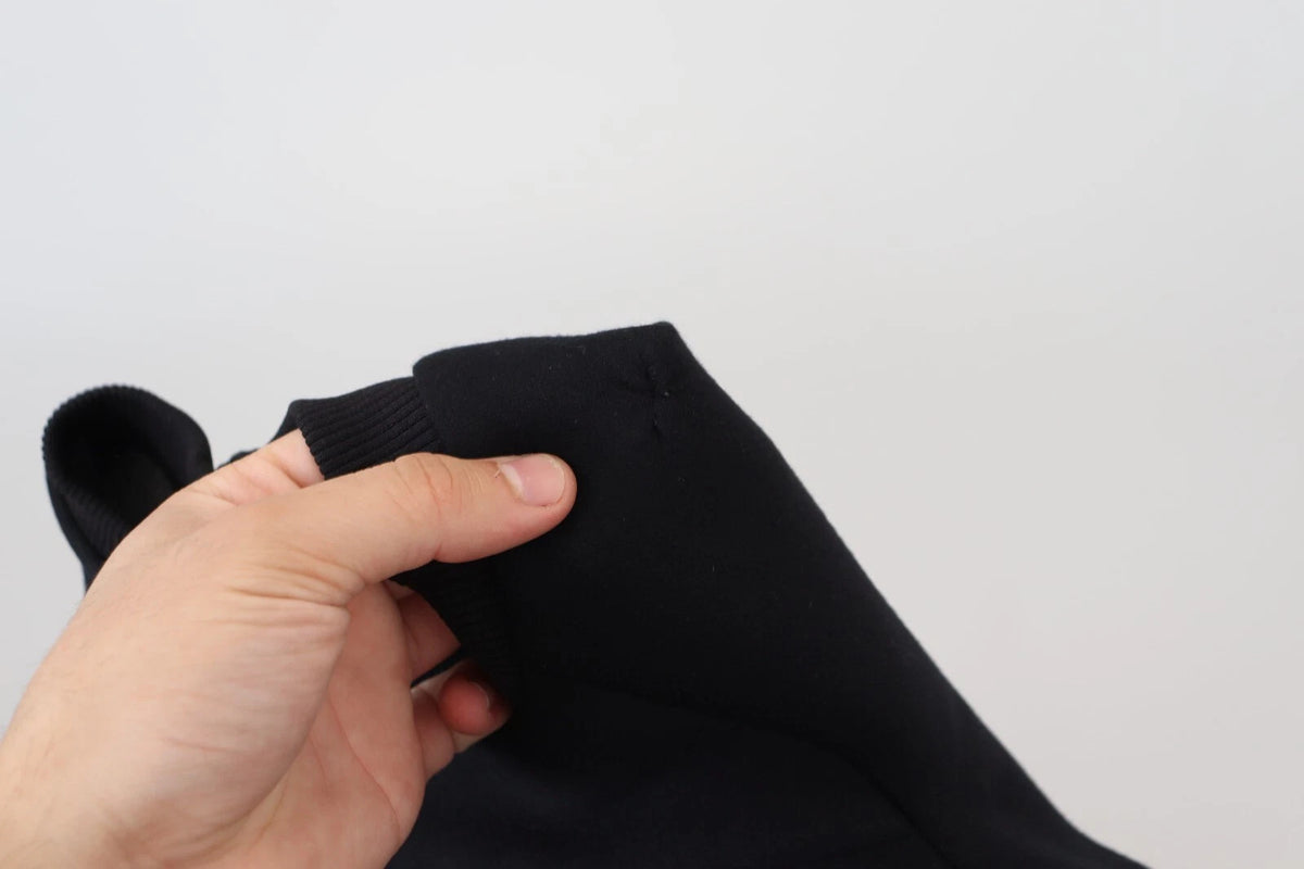 Philosophy Black Cropped Zipper Back Sweatshirt Women's Sweater (Pre-Owned)