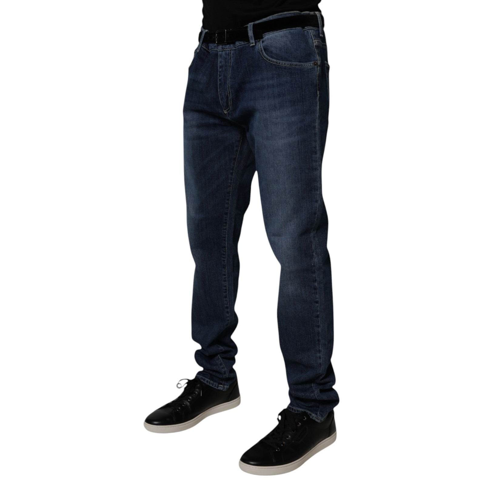 Dolce & Gabbana Blue Washed Cotton Stretch SkinnyDenim Men's Jeans