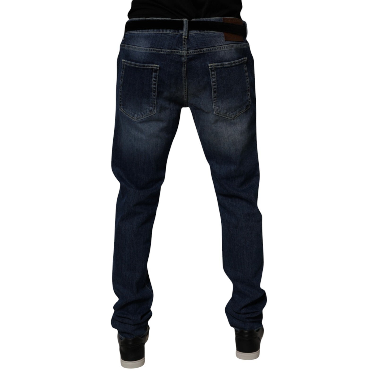 Dolce & Gabbana Blue Washed Cotton Stretch SkinnyDenim Men's Jeans