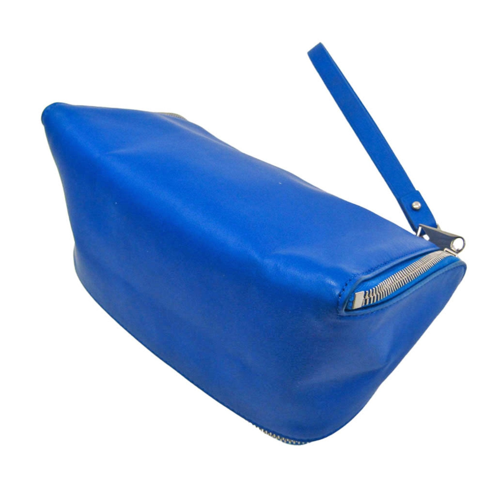 Bottega Veneta Blue Leather Clutch Bag (Pre-Owned)