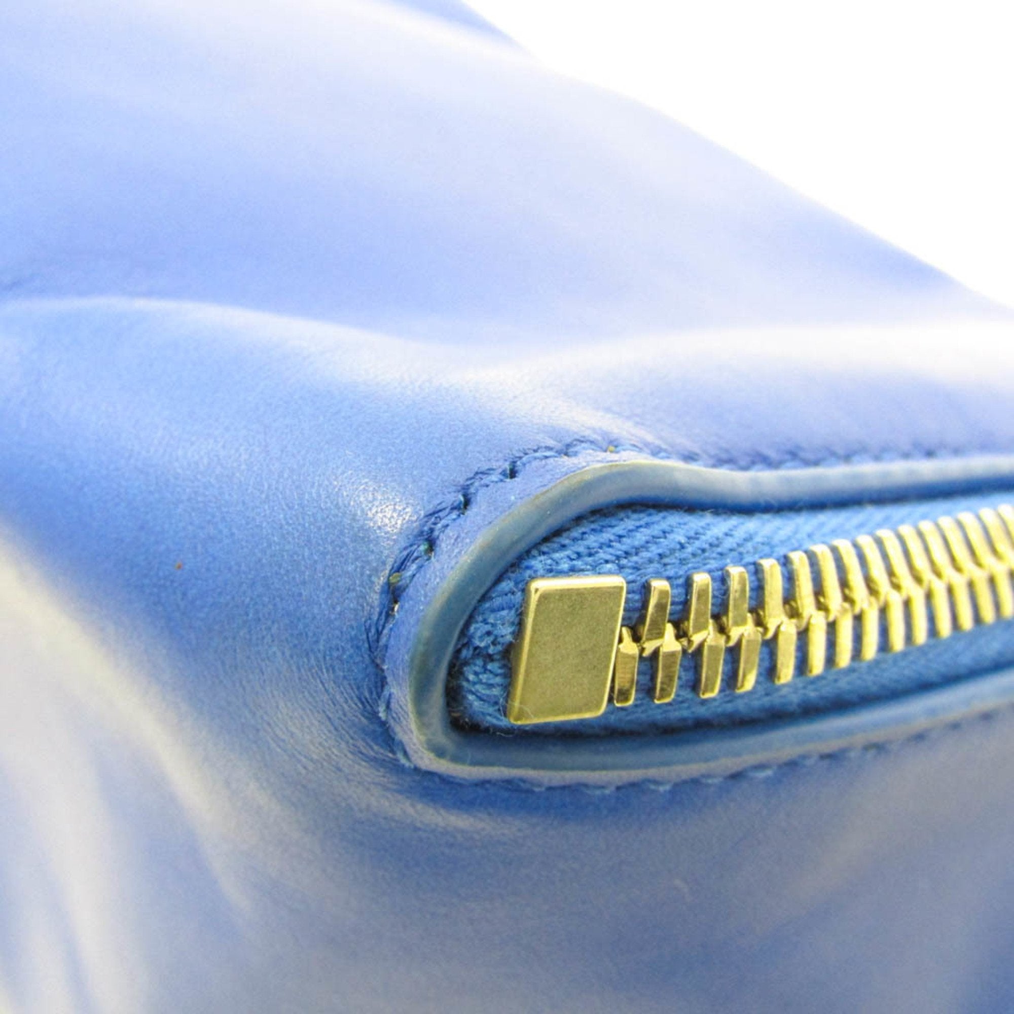 Bottega Veneta Blue Leather Clutch Bag (Pre-Owned)