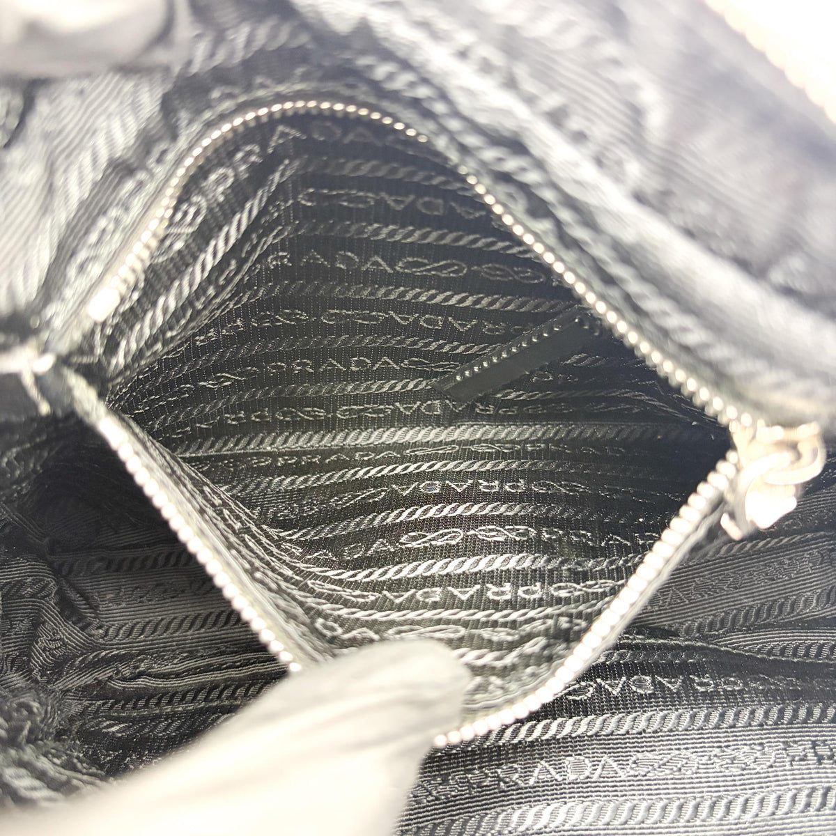 Prada Convertible Quilted Tessuto Black Nylon Shoulder Bag Bag (Pre-Owned)
