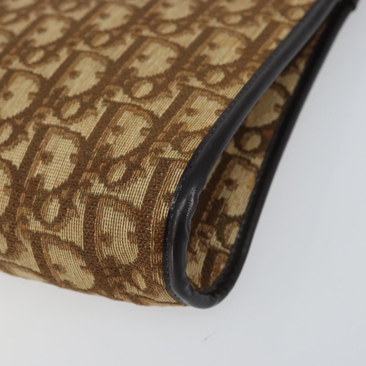 Christian Dior Vintage Trotter Diorissimo Canvas Beige Canvas Shoulder Bag Bag (Pre-Owned)