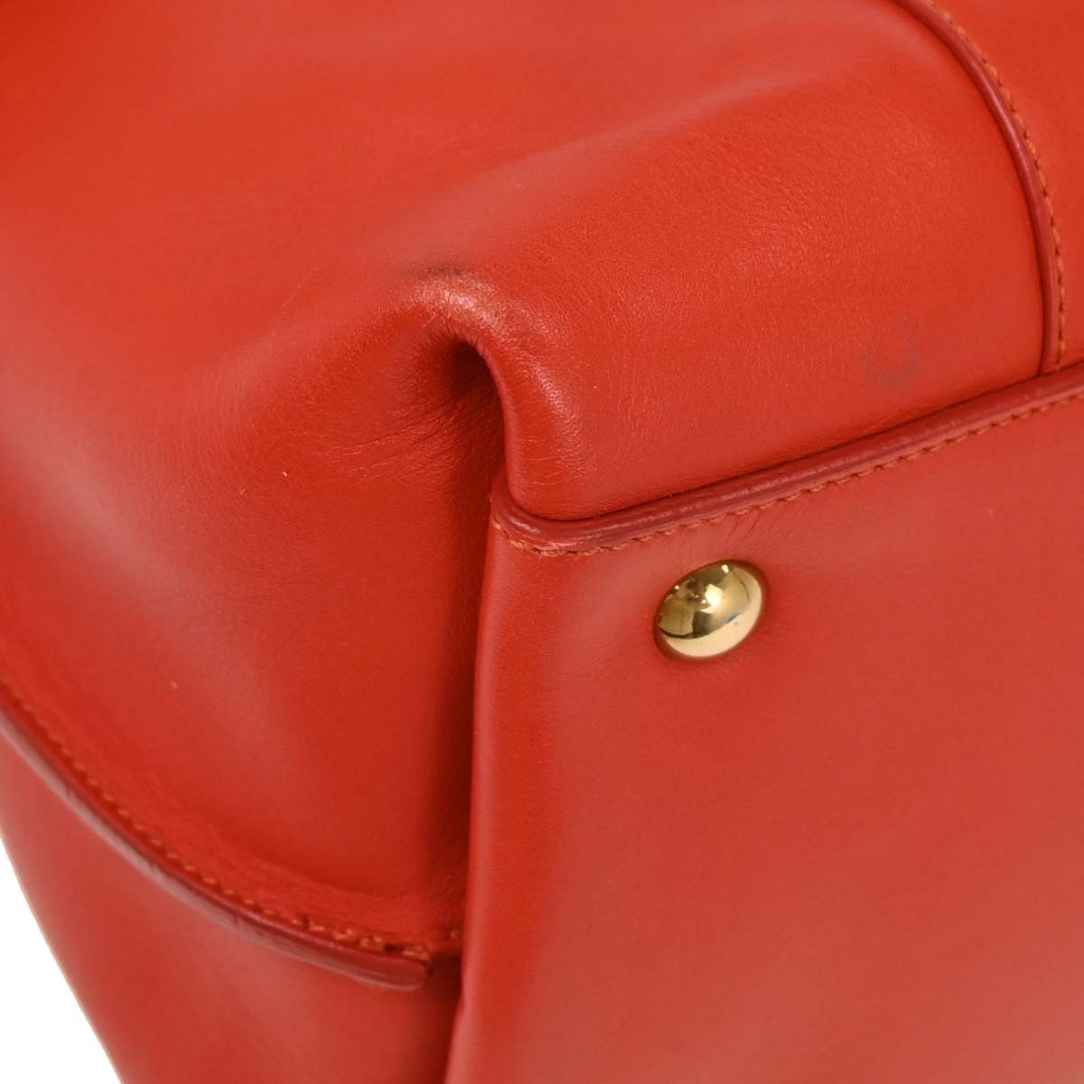 Salvatore Ferragamo Sookie Satchel Leather Red Leather Handbag (Pre-Owned)