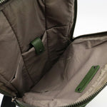 Bottega Veneta Intrecciato Green Leather Shoulder Bag (Pre-Owned)