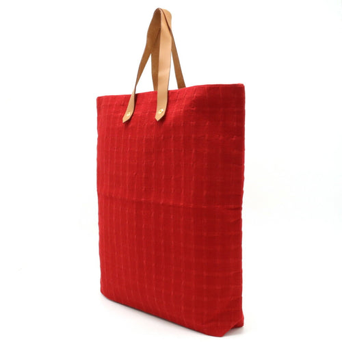 Hermès Amedaba Red Synthetic Handbag (Pre-Owned)