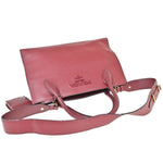 Prada Saffiano Burgundy Leather Handbag (Pre-Owned)
