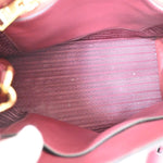 Prada Saffiano Burgundy Leather Handbag (Pre-Owned)
