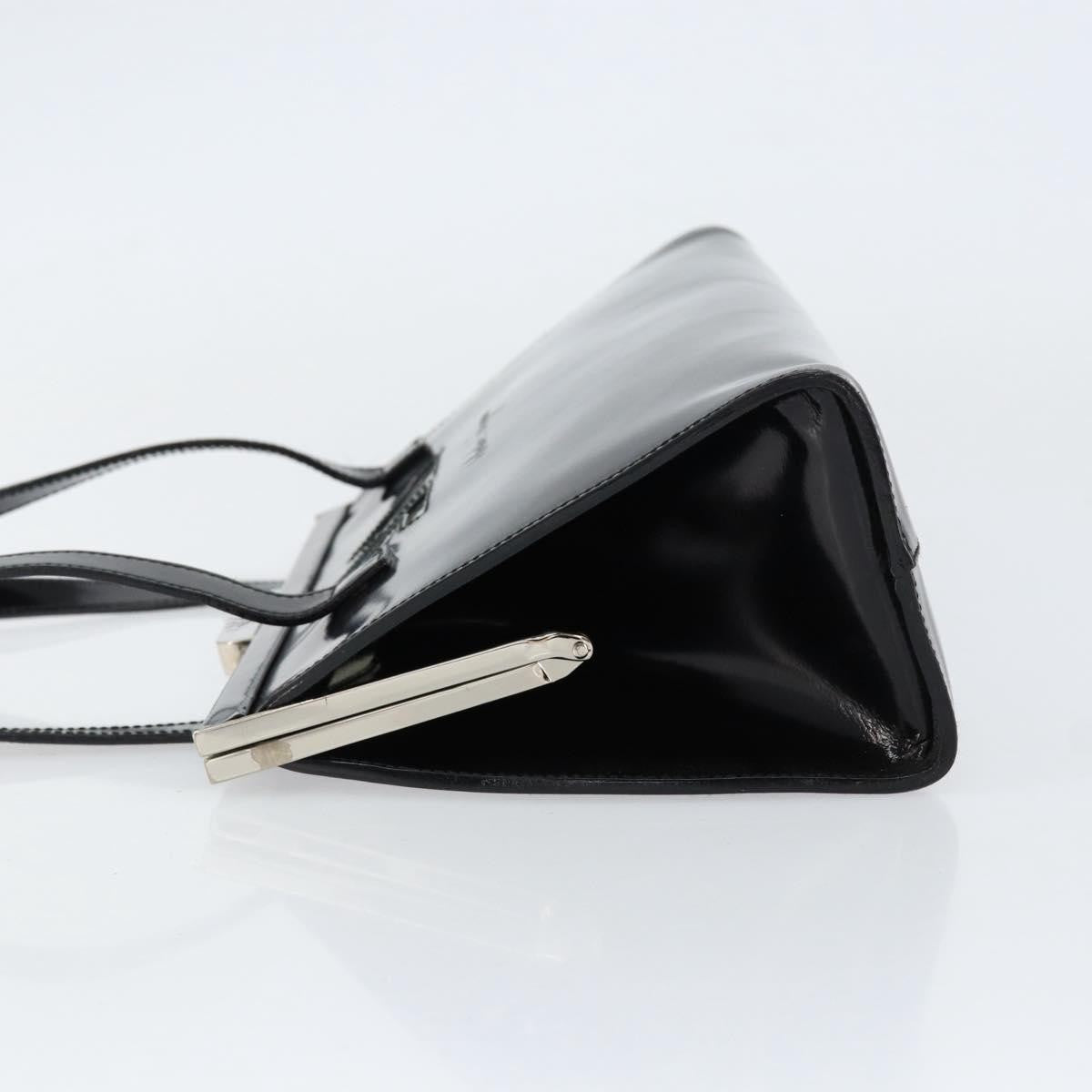 Salvatore Ferragamo Vintage Patent Leather Black Patent_Leather Tote Bag Bag (Pre-Owned)