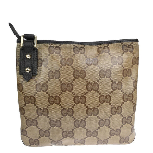 Gucci Gg Crystal Brown Canvas Shoulder Bag (Pre-Owned)